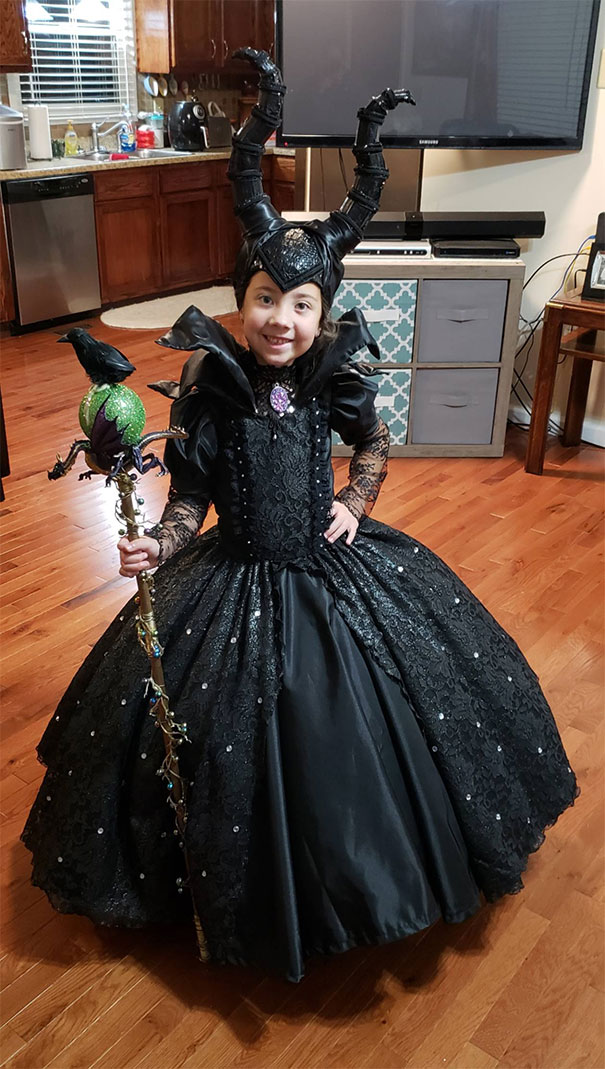 My Daughter's Maleficent Costume Made By My Wife And Mother-In-Law