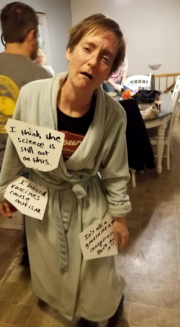 Dressed Up As An Anti-Vaxer For Halloween Party. It Was A Hit