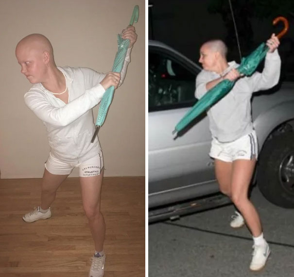 My Friend Is Going Through Chemo And Decided To Use The Opportunity To Attempt To Win Halloween