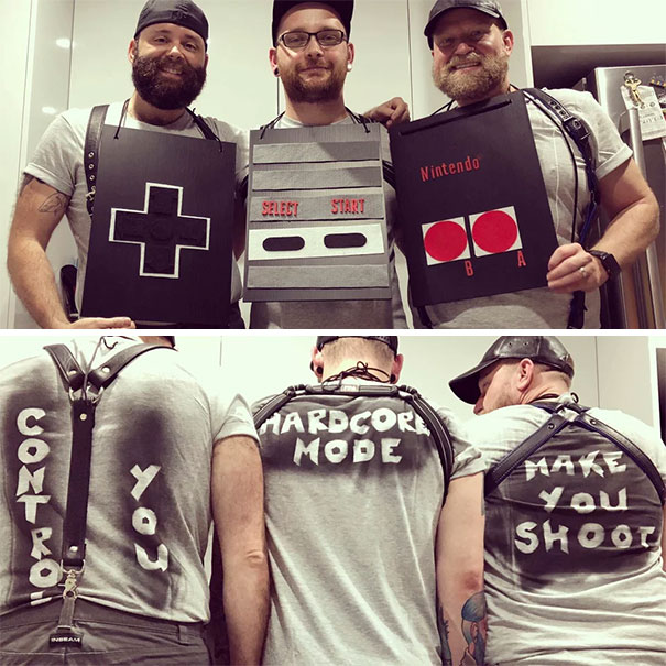 For A ‘Naughty Nintendo’ Themed Party - We Went As A Leather Dom ‘Controller’ Based On The Original NES