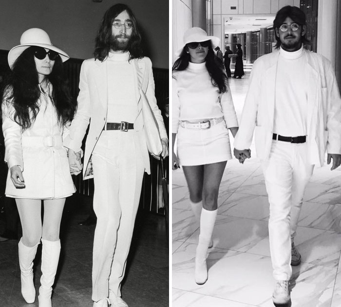 My Girlfriend And I Dressed Up As John Lennon And Yoko Ono For Halloween This Year. How’d We Do?