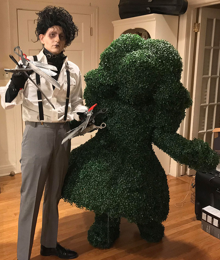 Edward Scissorhands And His Topiary Bush