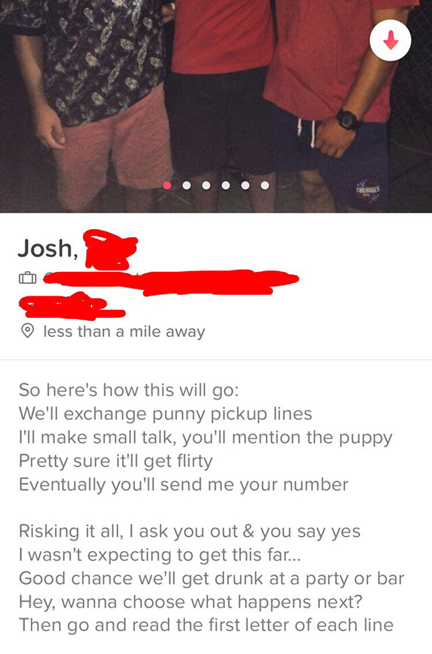 No bio tinder pickup for lines Clever Bio