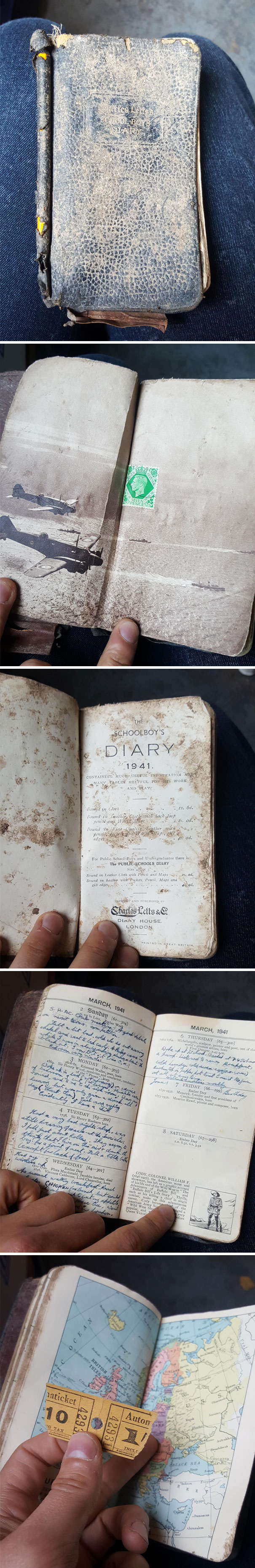 My Friend Works In Recycling. He Found A Filled Diary From 1941