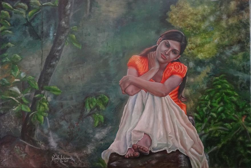 Girl In Orange Dress Girl In Orange Dress