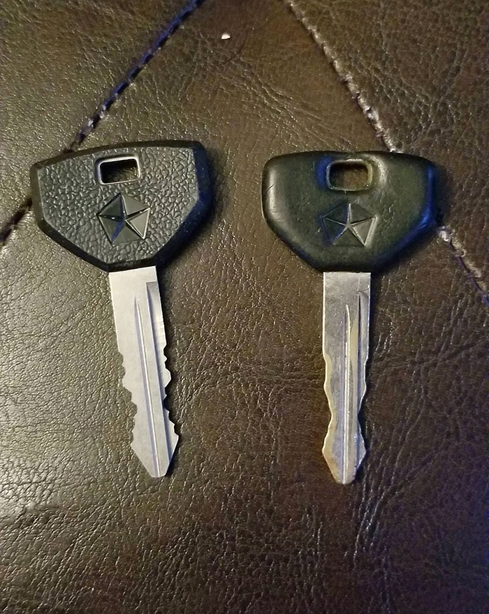 A Key After 12 Years Of Use Vs. The Spare