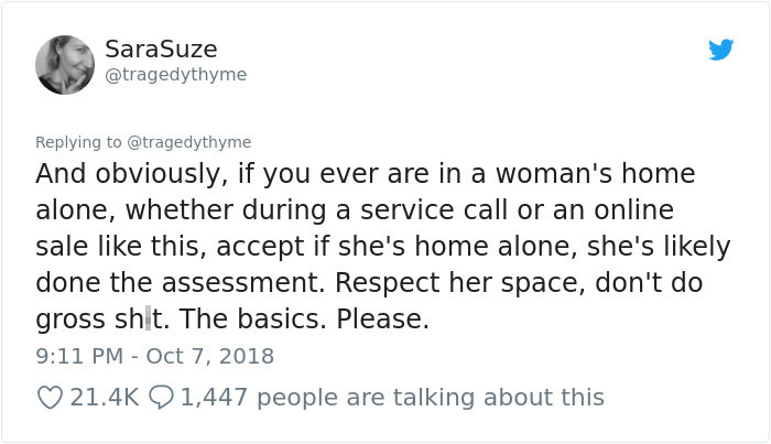 Woman's Twitter Thread Explains Why Many Women Fear Men