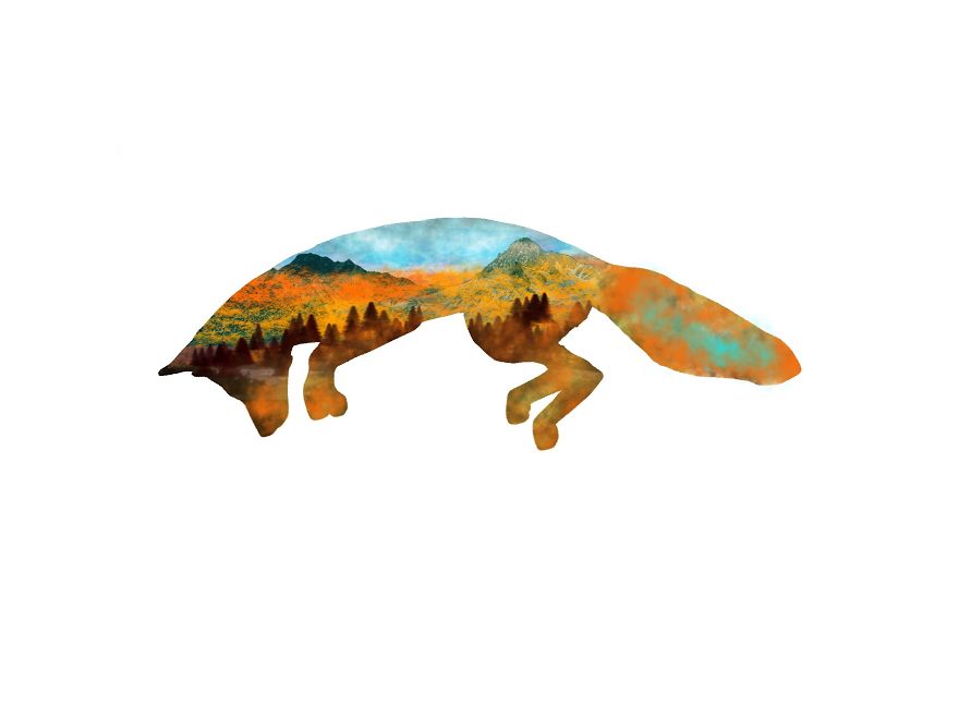 Artist Creates Enchanting Double Exposure Animals