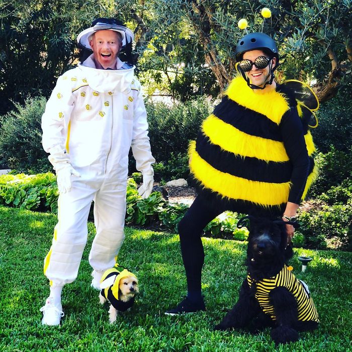 Jesse Tyler Ferguson And His Hubby As A Beekeeper And Bee