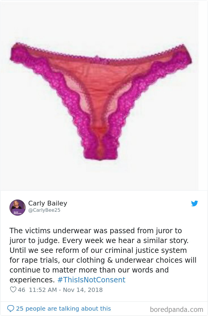 Women Tweet Pics Of Underwear After Teen's Thong Used As Evidence She  Consented To Sex