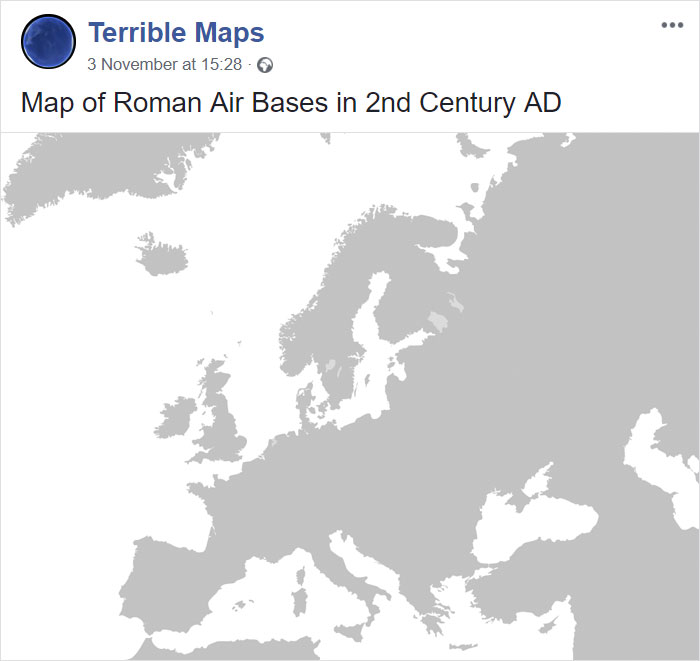 Mapa de las bases aéreas romanas en el siglo II d.C.