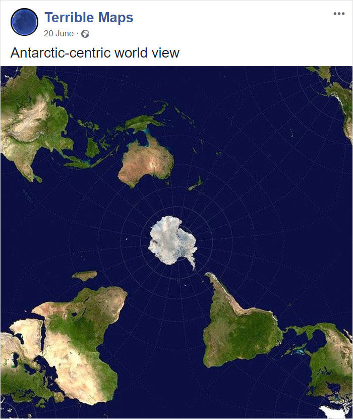 El mundo visto desde la Antártida
