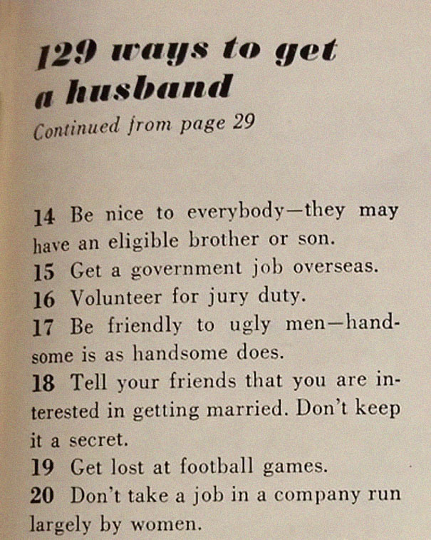 This '129 Ways to Get a Husband' Article From 1958 Shows How Much The World Has Changed