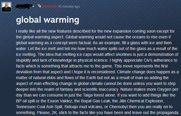 My Post About Global Warming Was Too Much, Apparently.
