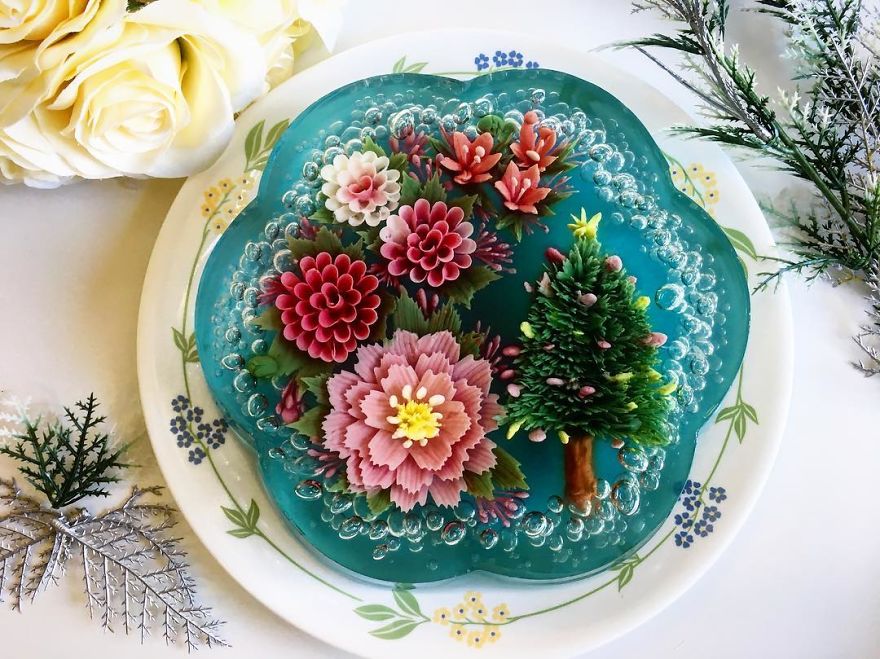 I Transform Floral Bouquets And Koi Ponds Into Edible 3d Jelly Art