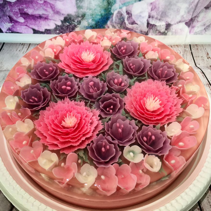 I Transform Floral Bouquets And Koi Ponds Into Edible 3d Jelly Art