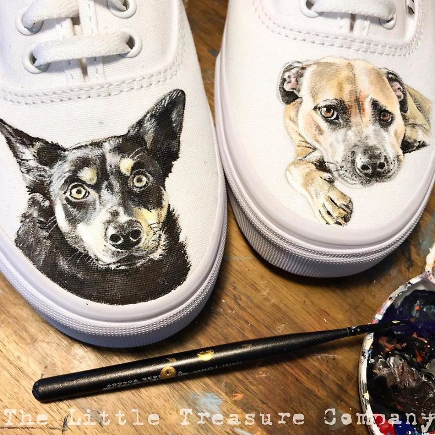 I Paint Portraits Of Pets On Shoes