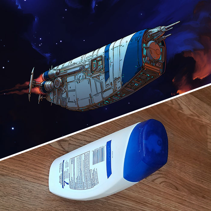 Este artista convierte objetos cotidianos en diseños de naves espaciales, y el resultado es de otro mundo (11 imágenes)