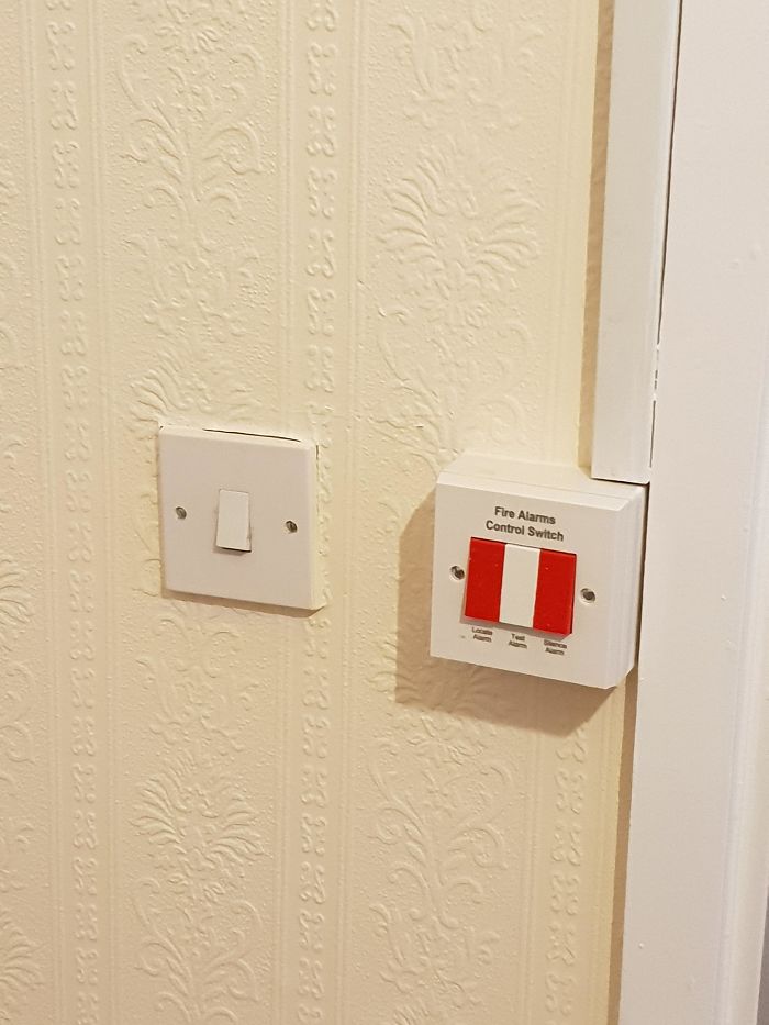 Putting The Bathroom Lightswitch Right Beside The Fire Alarm Control Switch In An Elderly Persons Home...