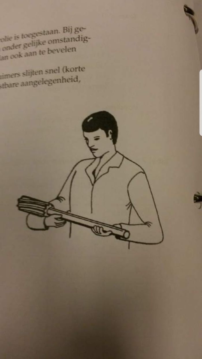 Este tipo en mi libro de ingeniería tiene dos codos o se ha roto el brazo