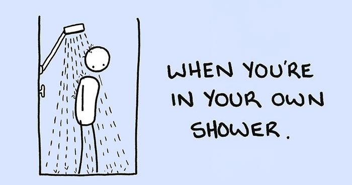 Guy Illustrates 10 Shower Moments We All Have In The Shower