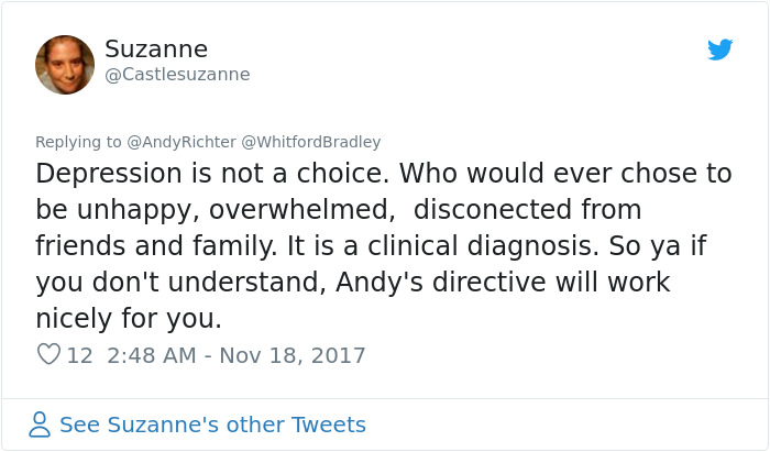 Someone Says "Depression Is A Choice", And Andy Richter's Response Is Brilliant