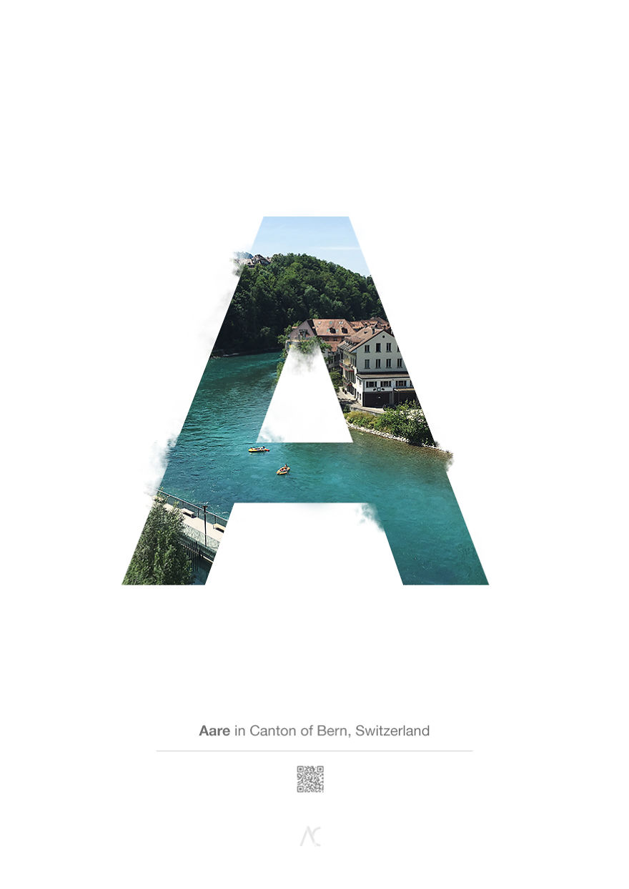I Made This Swiss Alphabet Combining A Beautiful Landscapes With Typography
