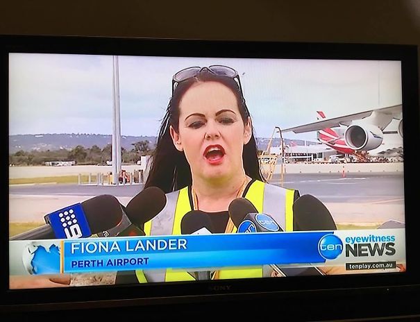 Fiona Lander In Perth Airport