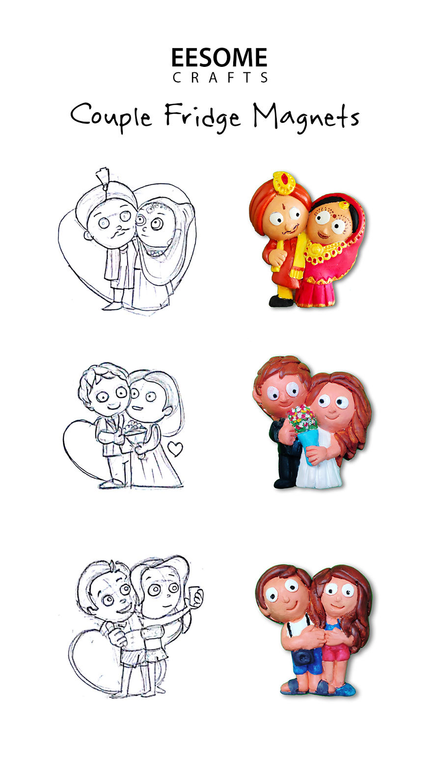 I Made My Sketches Into Fridge Magnets To Impress My Wife!