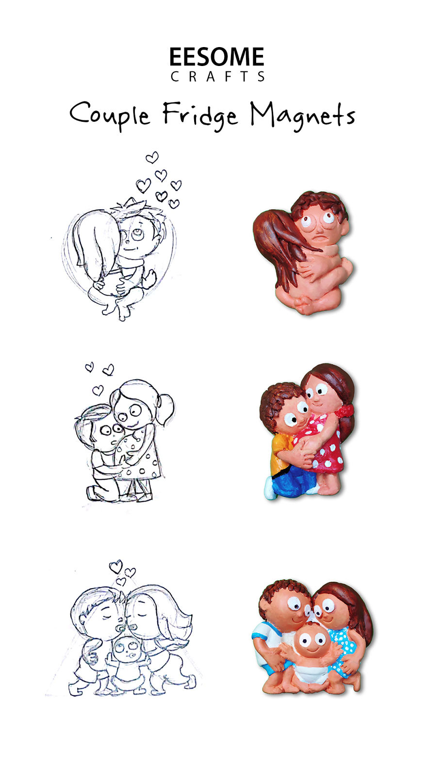 I Made My Sketches Into Fridge Magnets To Impress My Wife!