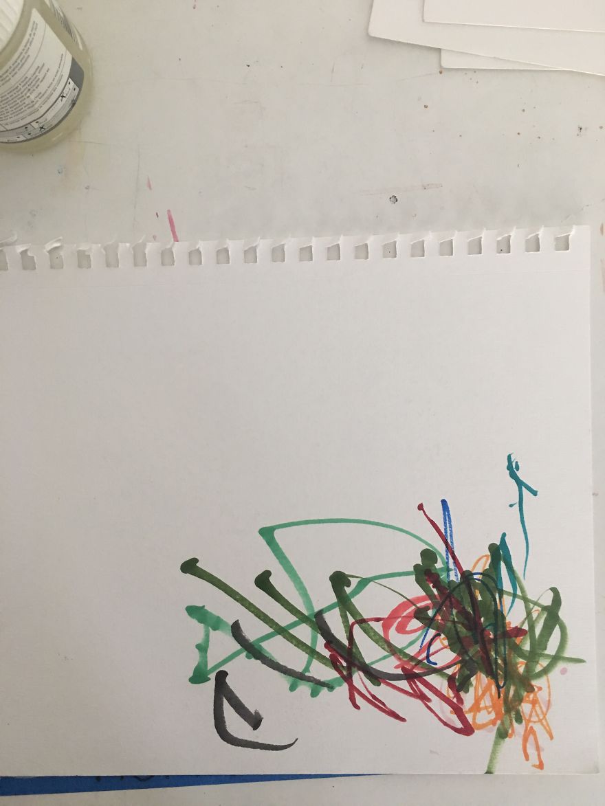 Artist Dad Uses Sons' Random Scribbles And Forms Them Into Amazing Personalized And Innovative Works Of Art! Artist Dad Uses Sons' Random Scribbles And Forms Them Into Amazing Personalized And Innovative Works Of Art!