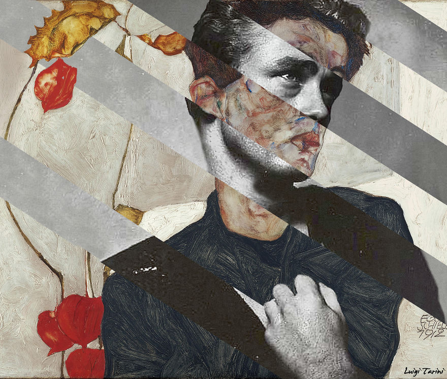 Egon Schiele's "Self Portrait With Physalis" And James Dean