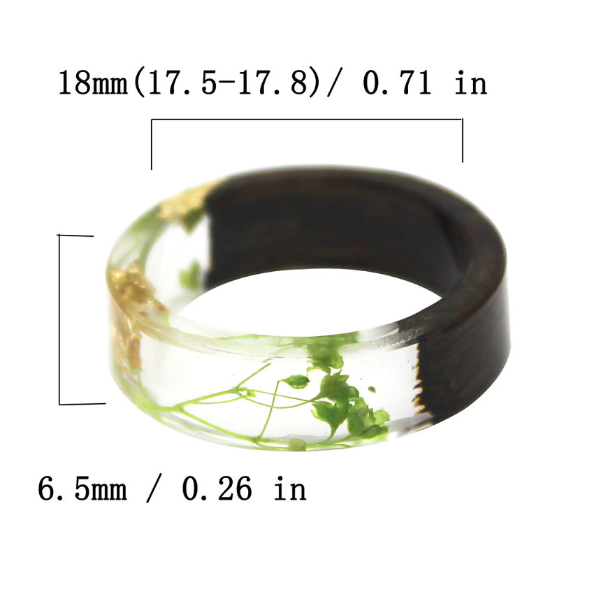 I Decorate Wood Ring With Resin Art Inspired By Landscapes And Flowers