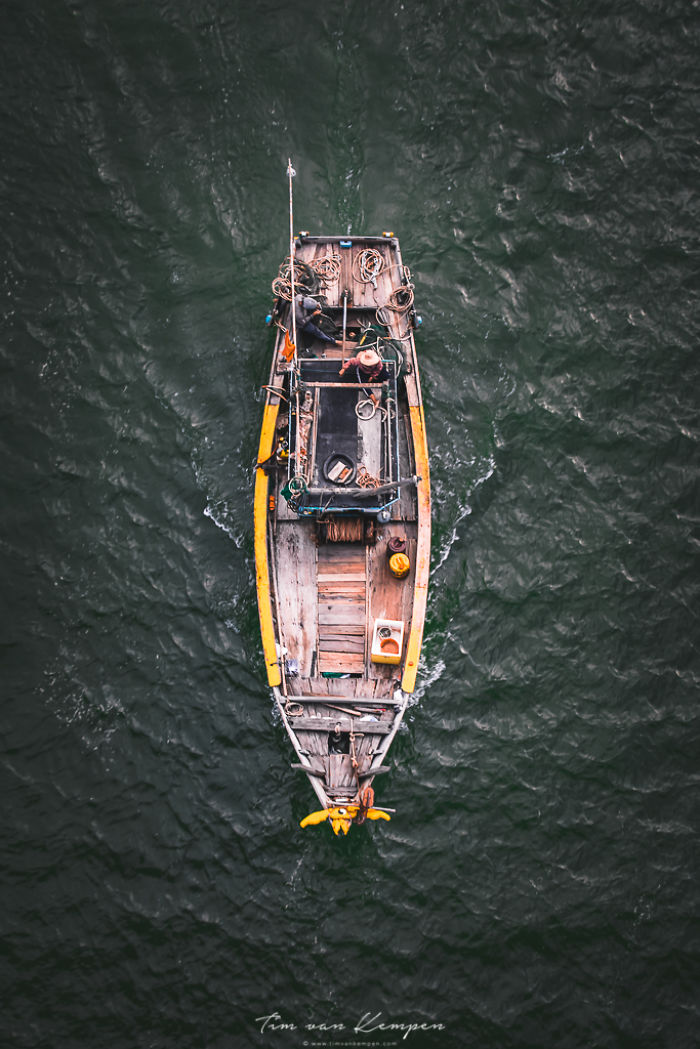 I Took Photos Of Passing Fishing Boats From A Bridge In Vietnam I Took Photos Of Passing Fishing Boats From A Bridge In Vietnam