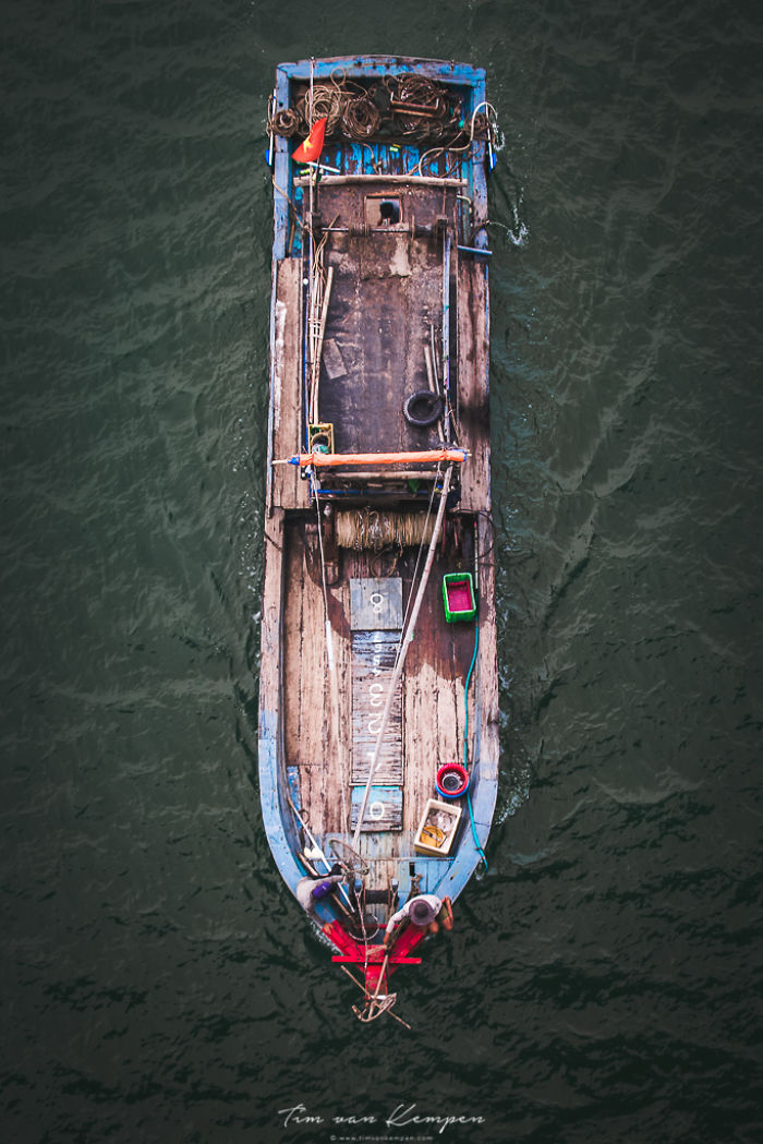 I Took Photos Of Passing Fishing Boats From A Bridge In Vietnam I Took Photos Of Passing Fishing Boats From A Bridge In Vietnam