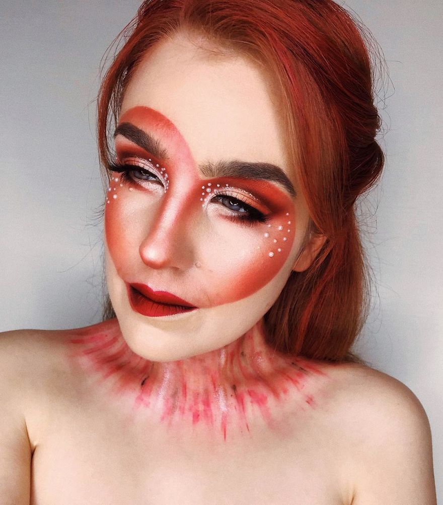 I Use My Own Face And Body As A Canvas To Create Unique Looks And Illusion Makeup