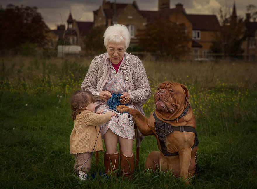 Ruby And Luther With Gramma!! How Adorable Are They!!