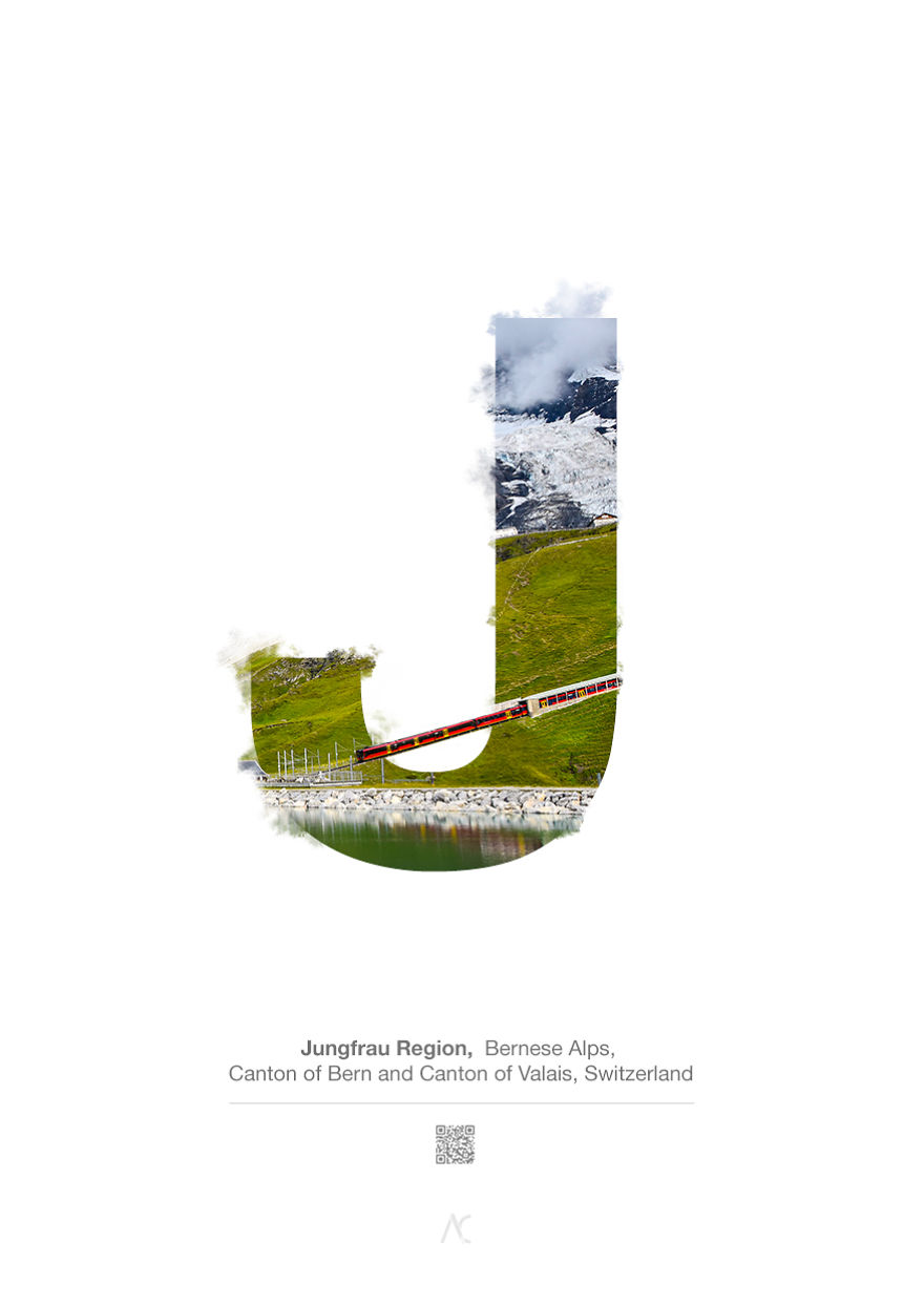 I Made This Swiss Alphabet Combining A Beautiful Landscapes With Typography