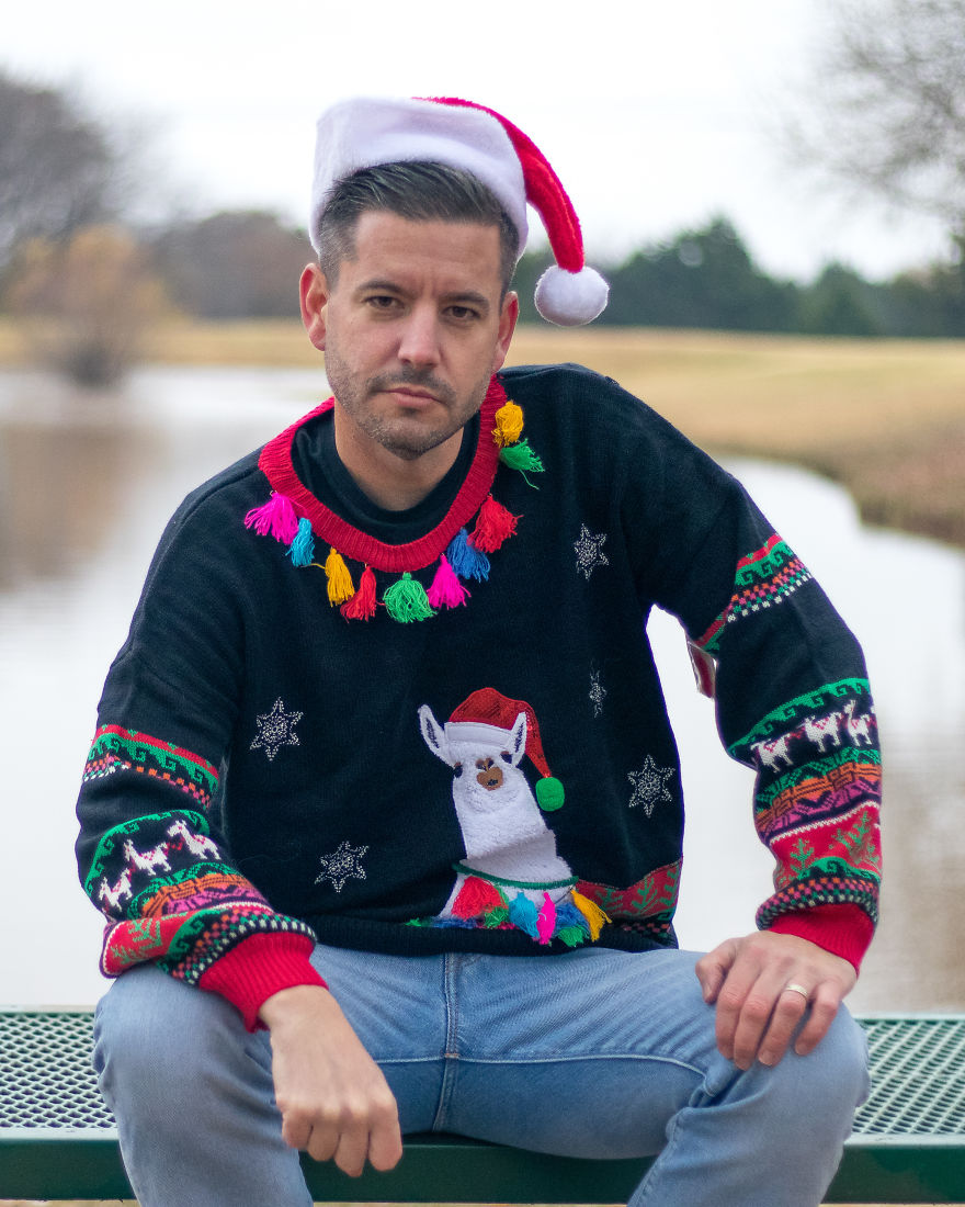 My Wife Wanted To Spread Some Laughs By Taking Ugly Christmas Photos Of Me, I Took It To Next Level