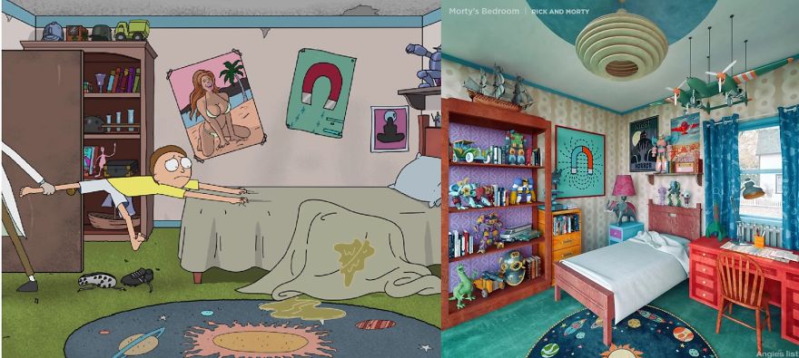 Designer Creates Real Life Version Of 6 Popular Cartoon Bedrooms