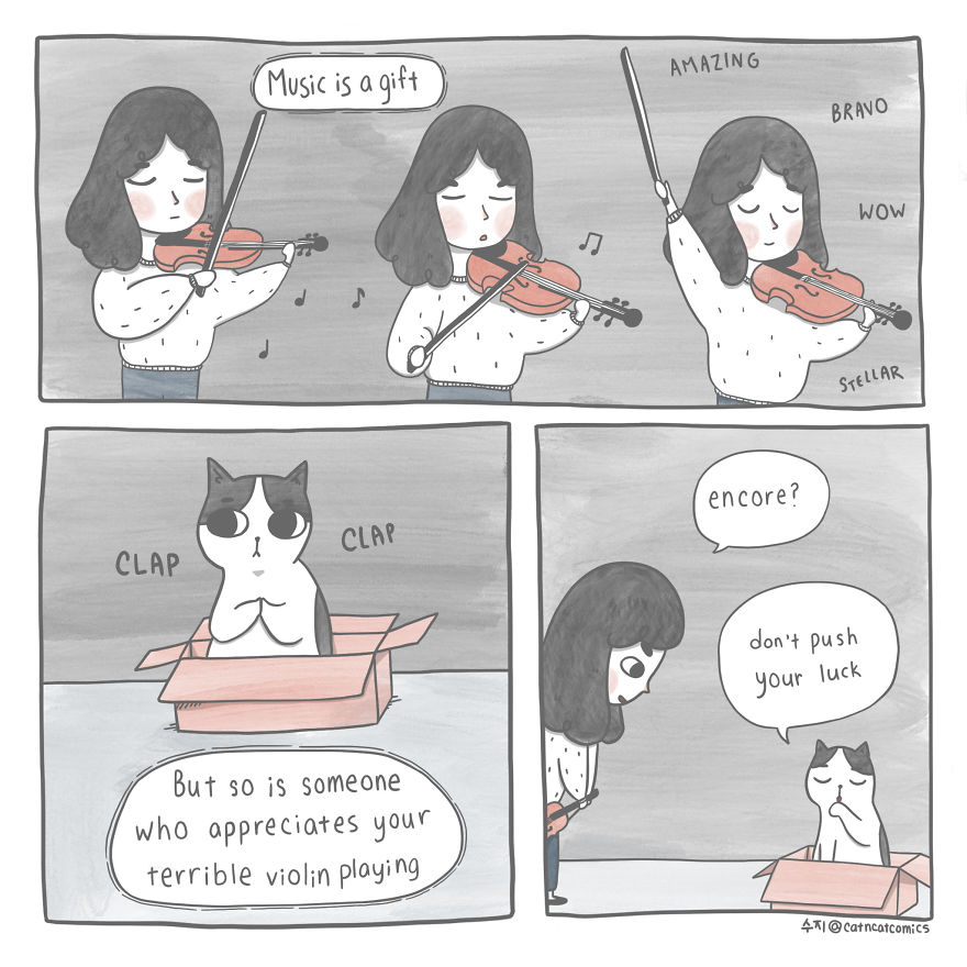 My 21 Wholesome Comics About A Cat And His Human, With A Dash Of Fantasy