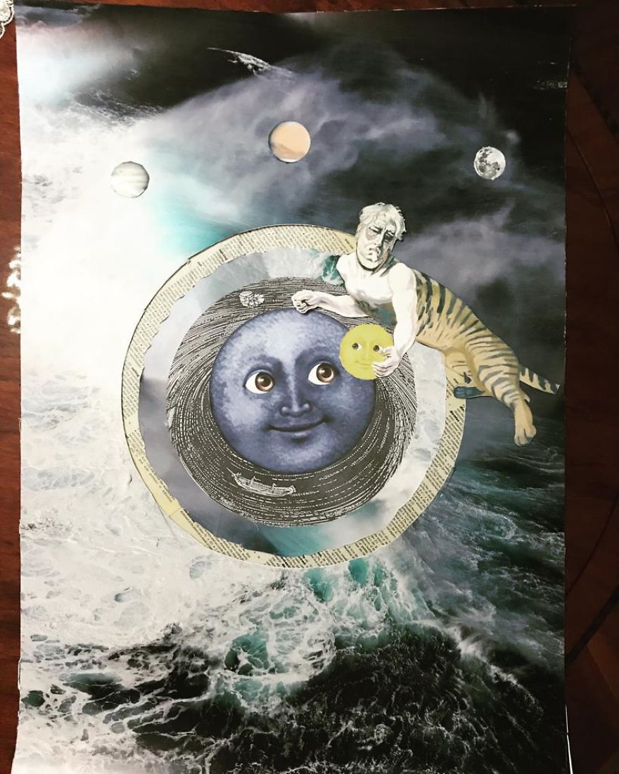 I've Started Making Dark Collages To Fight Anxiety Three Months Ago. Here Are Some Of Them