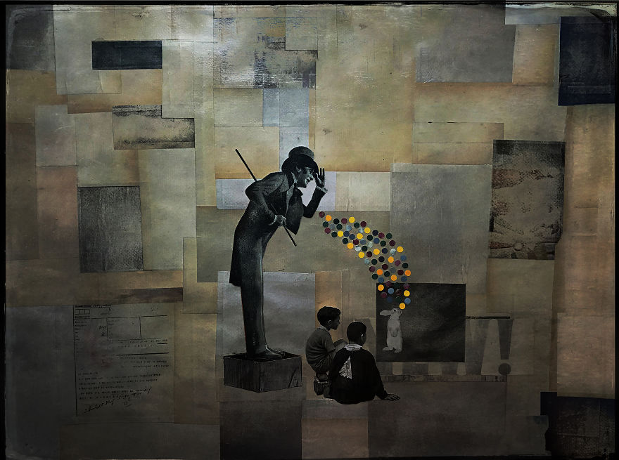 Meikelchurchcollage- Collage/Paper/Mixed-Media