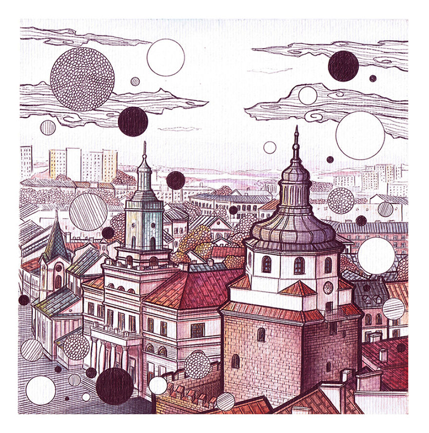 I Drew Lublin With Linear Art And Textures