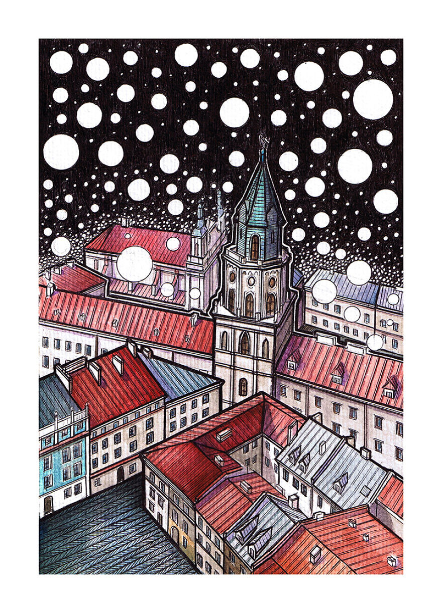 I Drew Lublin With Linear Art And Textures