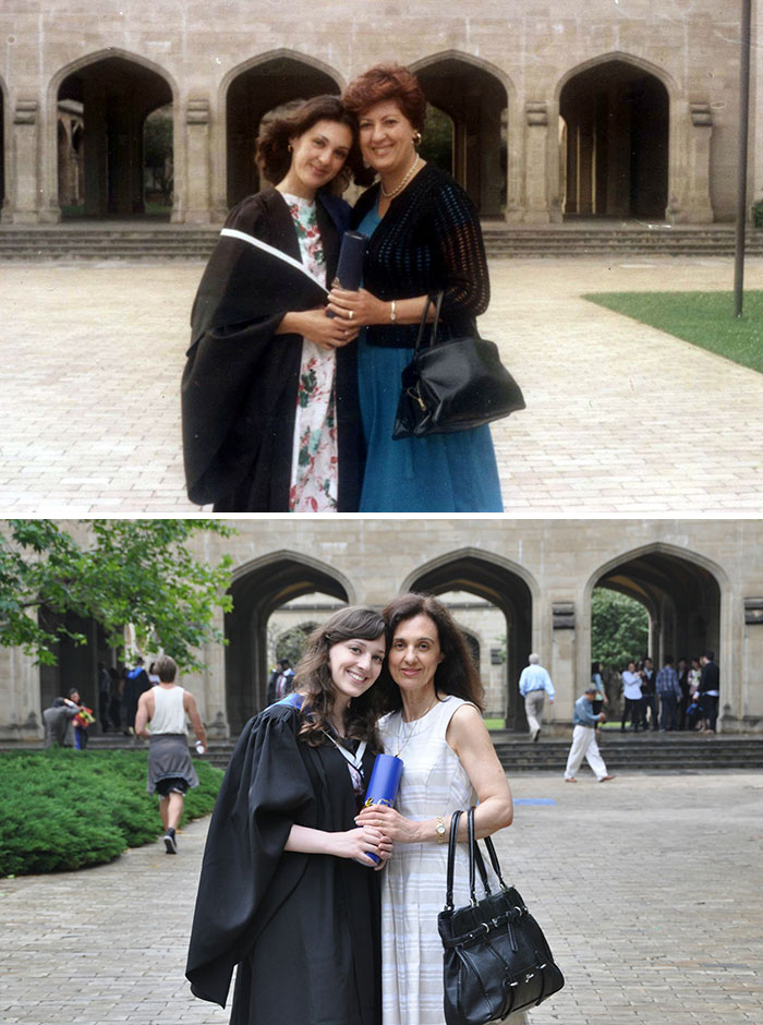 Being Able To Finally Recreate This Photo Has Been One Of My Proudest Achievements. The University Graduations Of My Mother And I