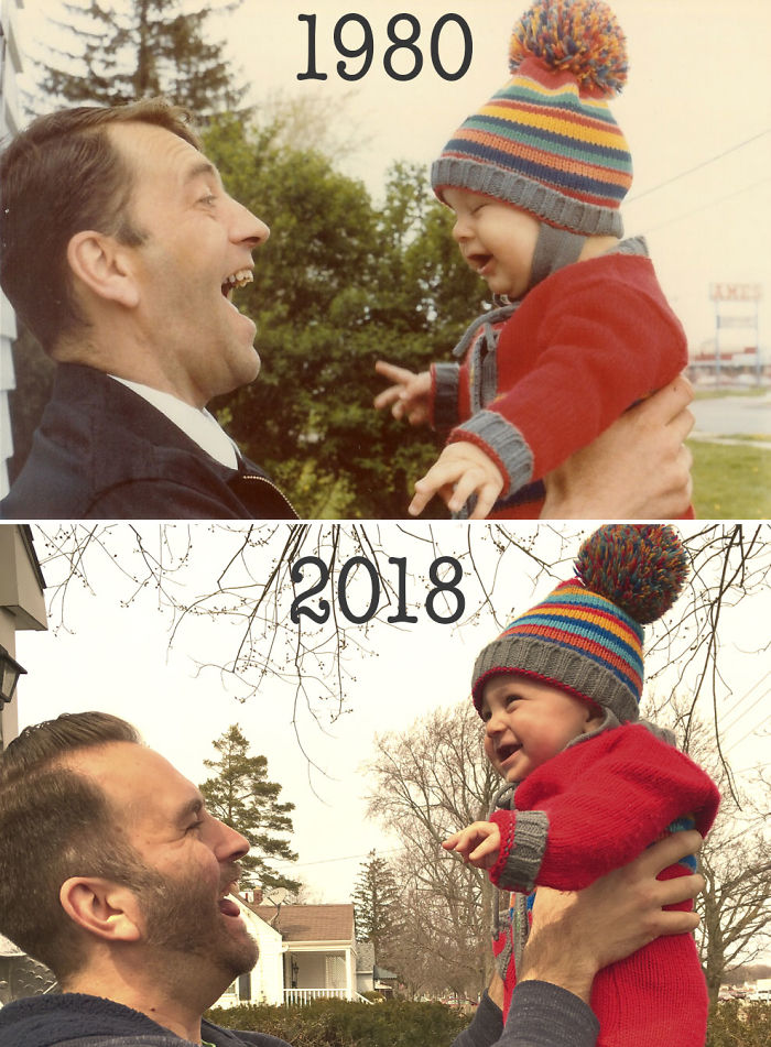 My Father And I In 1980, And My Son And I In 2018