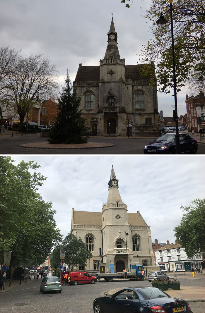My Hometown Recently Power Washed The Town Hall