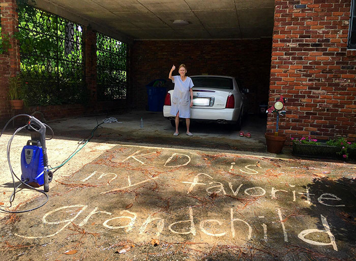 Spent The Day Power Washing My Grandmother's House. Had To Be Sure The Other Grandkids Knew The Truth