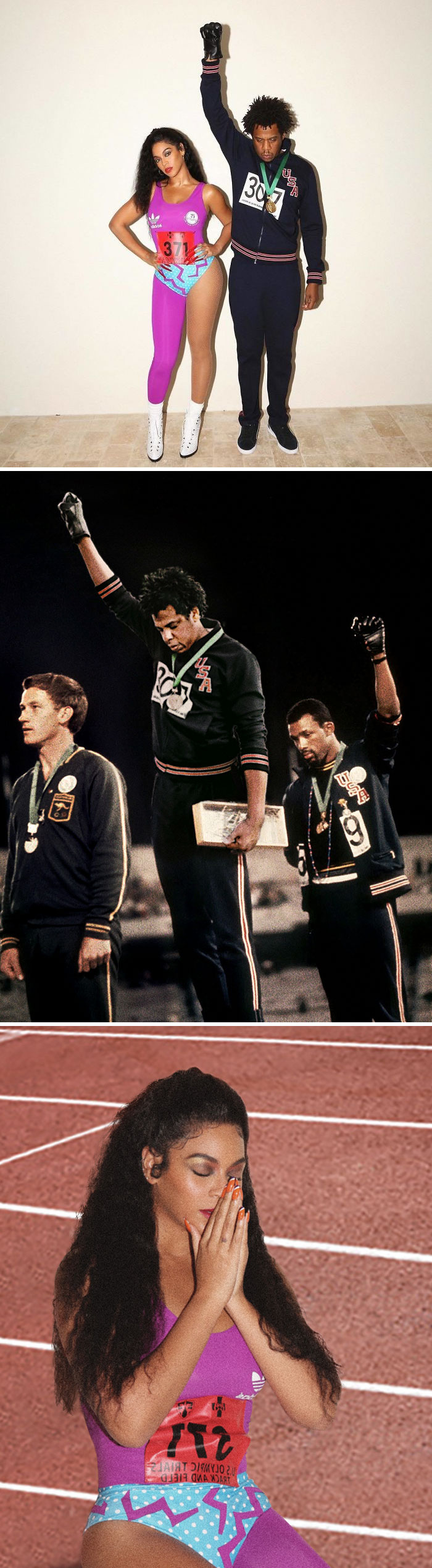Beyoncé As Olympian Florence Griffith Joyner And Jay-Z As Tommie Smith